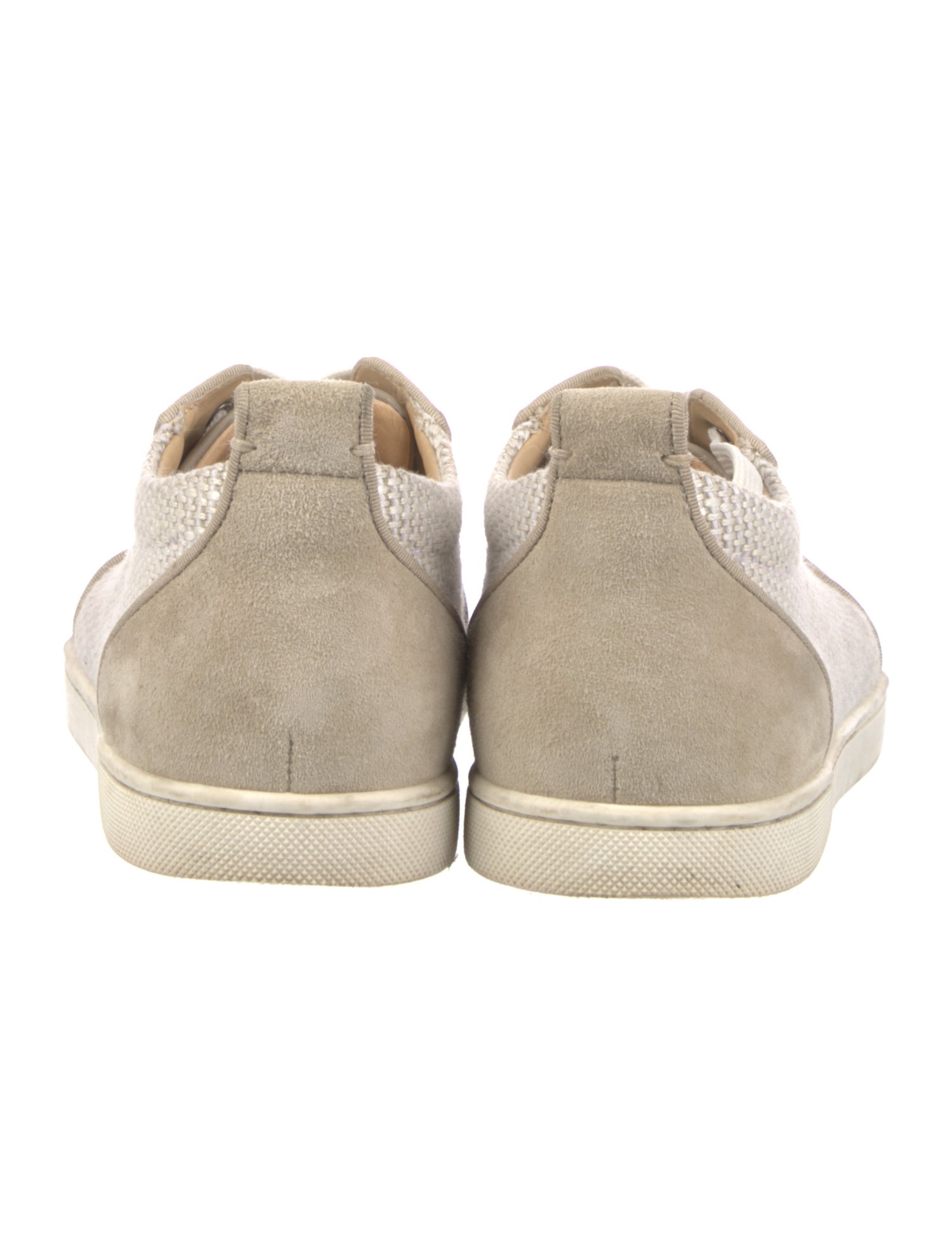 Christian Louboutin Spike Accents Colorblock Pattern Sneakers